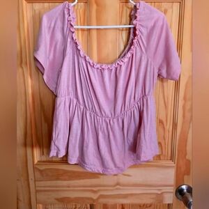 Shein 1X Womens Top Pink
